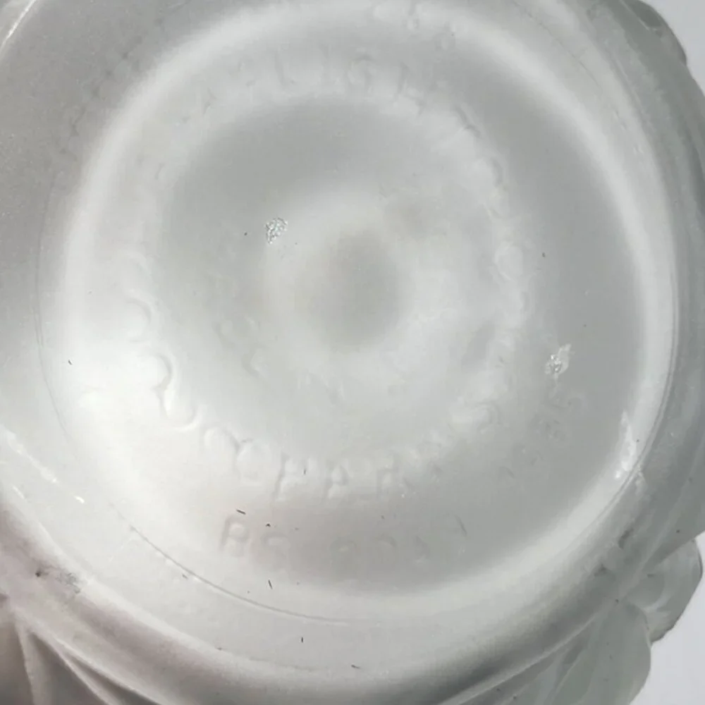 Frosted Glass Lamplight Farms Oil Lamp Embossed Floral Details Clear Chimney VTG